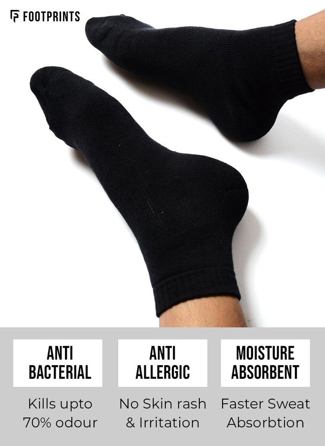 FOOTPRINTS FOOTPRINT 3 Pairs Unisex Anti Odour Organic Cotton Ankle-Length Terry Sports Socks - Image 5